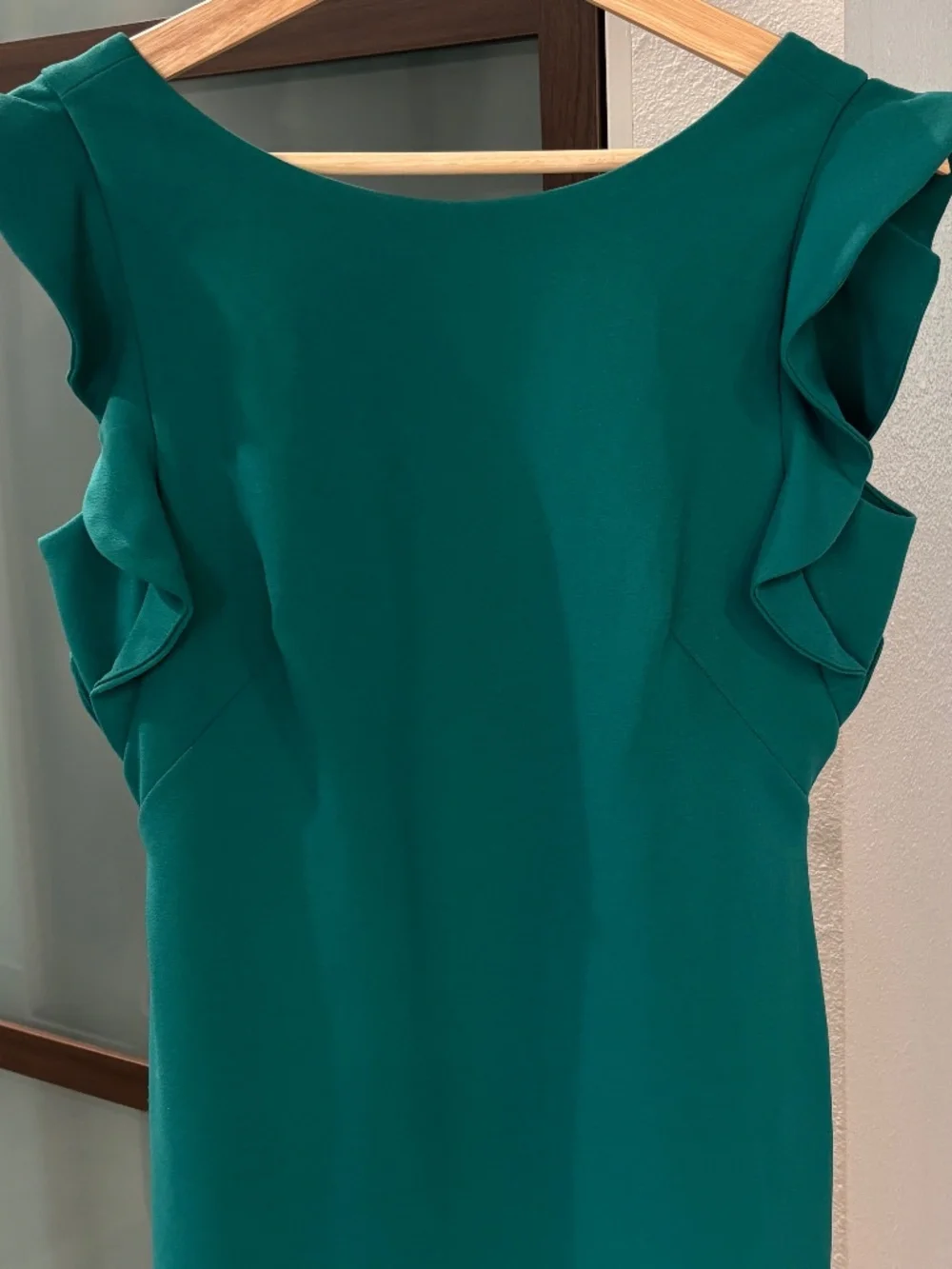 Calvin Klein Flutter Sleeve Sheath Dress - Green Size 4 - Picture 4 of 10